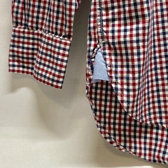 Tommy Hilfiger Shirt Men's Small Red White Blue Plaid Long Sleeve Button Up EUC - Picture 6 of 13